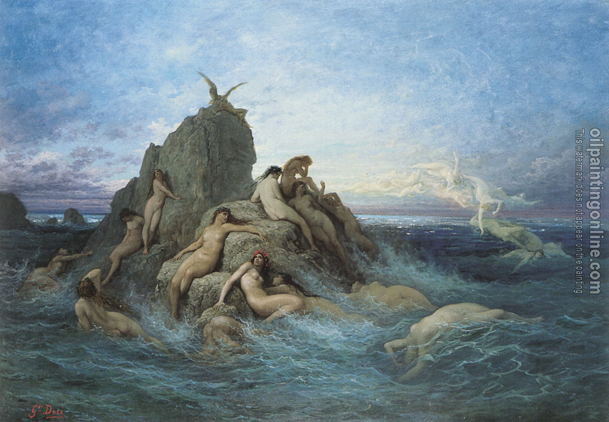 Paul Gustave Dore - Les Oceanides Les Naiades de la mer